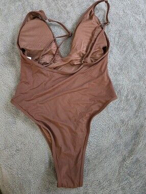 Brown One Piece Swimsuit NWOT